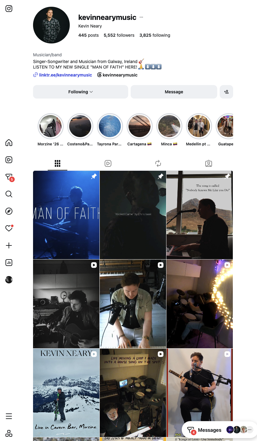 Kevin Neary Instagram profile preview